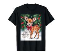 Cute Baby Deer Christmas Oh Deer Christmas Time Holiday T-Shirt