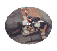 Cute Baby Dog Print Christmas Tree Skirt For Christmas, New Year Halloween Celebrations