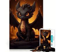 Cute Baby Dragon 1000 Pieces Puzzles for Teenagers Unwind Game Real Thick Enjoyable Challenge Christmas Idea (38x26cm)