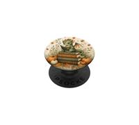 Cute Baby Dragon Reading Book Fall Autumn Pumpkin Aesthetic PopSockets Adhesive PopGrip