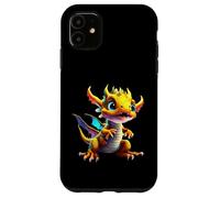 Cute Baby Dragon with Big Eyes Fantasy Cartoon Style Case for iPhone 11