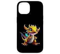 Cute Baby Dragon with Big Eyes Fantasy Cartoon Style Case for iPhone 14