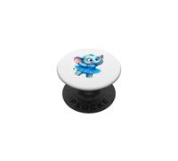 Cute Baby Elephant Ballerina Blue Tutu PopSockets Adhesive PopGrip