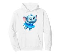 Cute Baby Elephant Ballerina Blue Tutu Pullover Hoodie
