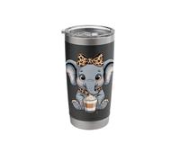 Cute Baby Elephant Coffee Lover Latte Art Stainless Steel Insulated Tumbler