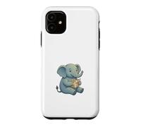 Cute Baby Elephant Reading Map Travel Adventure Explorer Case for iPhone 11