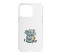 Cute Baby Elephant Reading Map Travel Adventure Explorer Case for iPhone 15 Pro Max