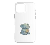 Cute Baby Elephant Reading Map Travel Adventure Explorer Case for iPhone 16 Pro Max