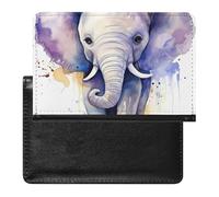 Cute Baby Elephant Watercolor Passport Cover Protector Rfid Blocking Passport Holder Id Card Holder Secure Travel Wallet Organizer for Passport Tickets Credit Cards, style, One Size