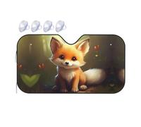 Cute Baby Fox Picture Car Windshield Sun Shade Universal Sun Cover Foldable Windscreen Sunshades For Automotive Suv Hatchbacks 70x130cm