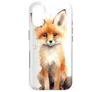 Cute Baby Fox Watercolor Design Foxes Animal Lover on White Case for iPhone 17