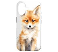Cute Baby Fox Watercolor Design Foxes Animal Lover on White Case for iPhone 17