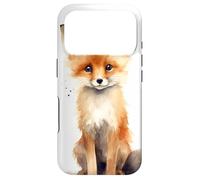 Cute Baby Fox Watercolor Design Foxes Animal Lover on White Case for iPhone 17 Pro