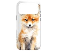 Cute Baby Fox Watercolor Design Foxes Animal Lover on White Case for iPhone 17 Pro Max