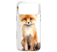 Cute Baby Fox Watercolor Design Foxes Animal Lover on White Case for iPhone 17 Pro Max