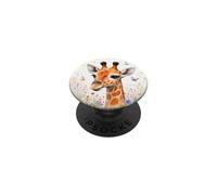 Cute Baby Giraffe Butterfly Pastel Floral Watercolor PopSockets Adhesive PopGrip