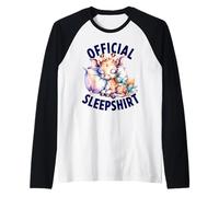 Cute Baby Giraffe Official Sleepshirt Funny Sleep Lover Raglan Baseball Tee