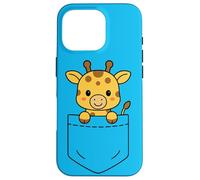Cute Baby Giraffe Pocket Pal Funny Giraffe Safari Animal Case for iPhone 16 Pro