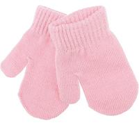 Cute Baby Girls Boys Gender Neutral Toddler Babies Childrens Kids Warm Winter Knit Knitted Magic Stay On Mitts Outdoor Autumn Shower Christmas Gift Fluffy Mittens Gloves 0 3 Months (Newborn Pink)