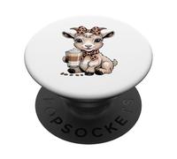 Cute Baby Goat Coffee Latte Kawaii Animal Lover PopSockets Adhesive PopGrip