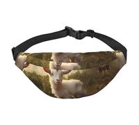 Cute baby goat Large Fashion Crossbody Waist Bag, Travel Casual Boys Waist Bag, Suitable for Sports, Running, Cycling, Traveling, Fishing