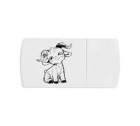 'Cute Baby Goat Sitting' Pill Box with Tablet Splitter (PI00034624)