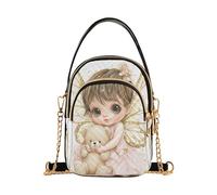 Cute Baby Golden Wings trendy women crossbody purse with multi pockets hand bags for women for ladies