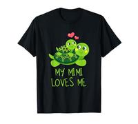 Cute Baby & Grandma My Mimi Loves Me Turtle T-Shirt