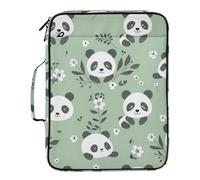 Cute Baby Green Playful Panda Folders for Documents 7 Pockets A4 Letter Size with Zipper Closure for Home Office File Folders with Pockets expando