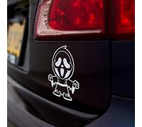 Cute Baby Grim Reaper Sticker, Scream Mask Halloween Vinyl Decal Sticker, Car Window Bumper Sticker, Caravan Sticker, Camper Van Sticker, Laptop Sticker 160mm