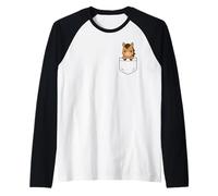 Cute Baby Horse Pocket Pal Baby Foal Funny Horse Farm Animal Raglan Baseball Tee