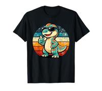 Cute Baby Iguanodon Sunglasses Thumbs Up Retro Dinosaur T-Shirt