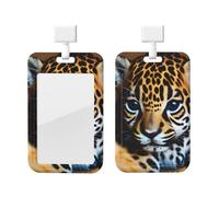 Cute Baby Jaguar 1 Print ID Card Badge Holder with Breakaway Lanyard,for Teacher Nurse Doctor Staff Office