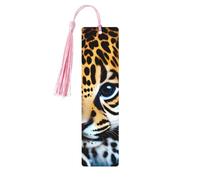 Cute Baby Jaguar 1 Print Wood Bookmark for Women Men,with Tassels Reading Bookmarks for Book Lovers,Gifts