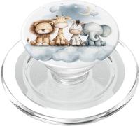 Cute Baby Jungle Animals Balloons Cloud Kids PopSockets PopGrip for MagSafe