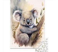 Cute Baby Koala Painting Paper Jigsaw Puzzles 1000 Pieces for Adults Jigsaw Puzzles for Adults 1000 Piece Puzzle Educational Games 1000pcs (38x26cm)