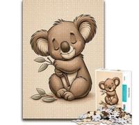 Cute Baby Koala Scandinavian Nursery Animal I Jigsaw Puzzle, 1000 Piece | Tabletop puzzle activity around the table for calm focus.