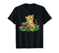 Cute Baby Leopard Jungle Treasure Chest Adventure T-Shirt