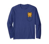 Cute Baby Lion Pocket Pal Funny Lion Cub Safari Animal Long Sleeve T-Shirt