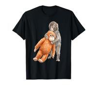Cute Baby Macaque Monkey & Orangutan Stuffed Toy Watercolor T-Shirt