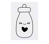 'Cute Baby Milk Bottle' Temporary Tattoo - Water Resistant, Skin-Safe, Non-Toxic Transfer (TO00082277)