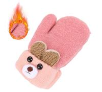 Cute Baby Mittens | Cartoon Bear Ears Baby Mittens with a String | Toddler Winter Mittens for Baby Boys and Girls Aged 0-3 Years for Halloween and Christmas Onlynery