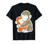 Cute Baby Monkey Named Punch Plush Hugging T-Shirt