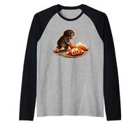 Cute Baby Monkey Named Punch Shirt Punch Monkey Supporter Raglan Baseball Tee