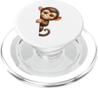 Cute Baby Monkey Peeking Jungle Animal Design PopSockets PopGrip for MagSafe