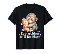 Cute Baby Monkey Punch Everything Will Be Okay Punch Meme T-Shirt