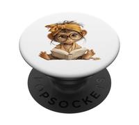 Cute Baby Monkey Reading Book Headband PopSockets Adhesive PopGrip