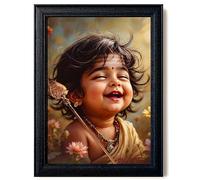 Cute Baby Murugan Frame | Lord Murugan Photo Frame | Murugan Frames for Pooja Room Decoration | Kulanthai Murugan Photo Frame for Wall | Tamil God Murugan Frame for Home Office Room Decor