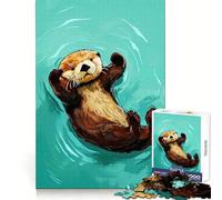 Cute Baby Otter 1000 Pieces Jigsaws Adults Puzzles Think Smart Bright Print Home Activity Unique Gift (50x75cm)