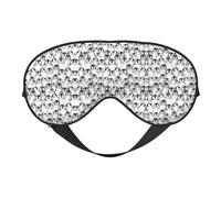 Cute Baby Penguins Sketch Breathable Adjustable Eye Mask Effective Shading Blindfold for Sleeping with Elastic Strap